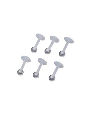 Labret Retainer 6 Pack - 16 Gauge