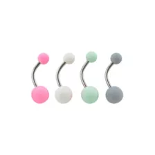Multicolor Matte Belly Rings 4 Pack - 14 Gauge at Spencer's