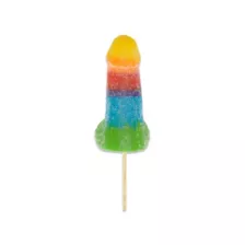 Jumbo Rainbow Pride Sour Lollipop Penis Candy at Spencer's