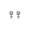 Clear CZ Prong Crown Base Stud Earrings at Spencer's