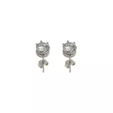 Clear CZ Prong Crown Base Stud Earrings at Spencer's