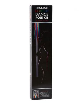 Spinning LED light-up stripper pole