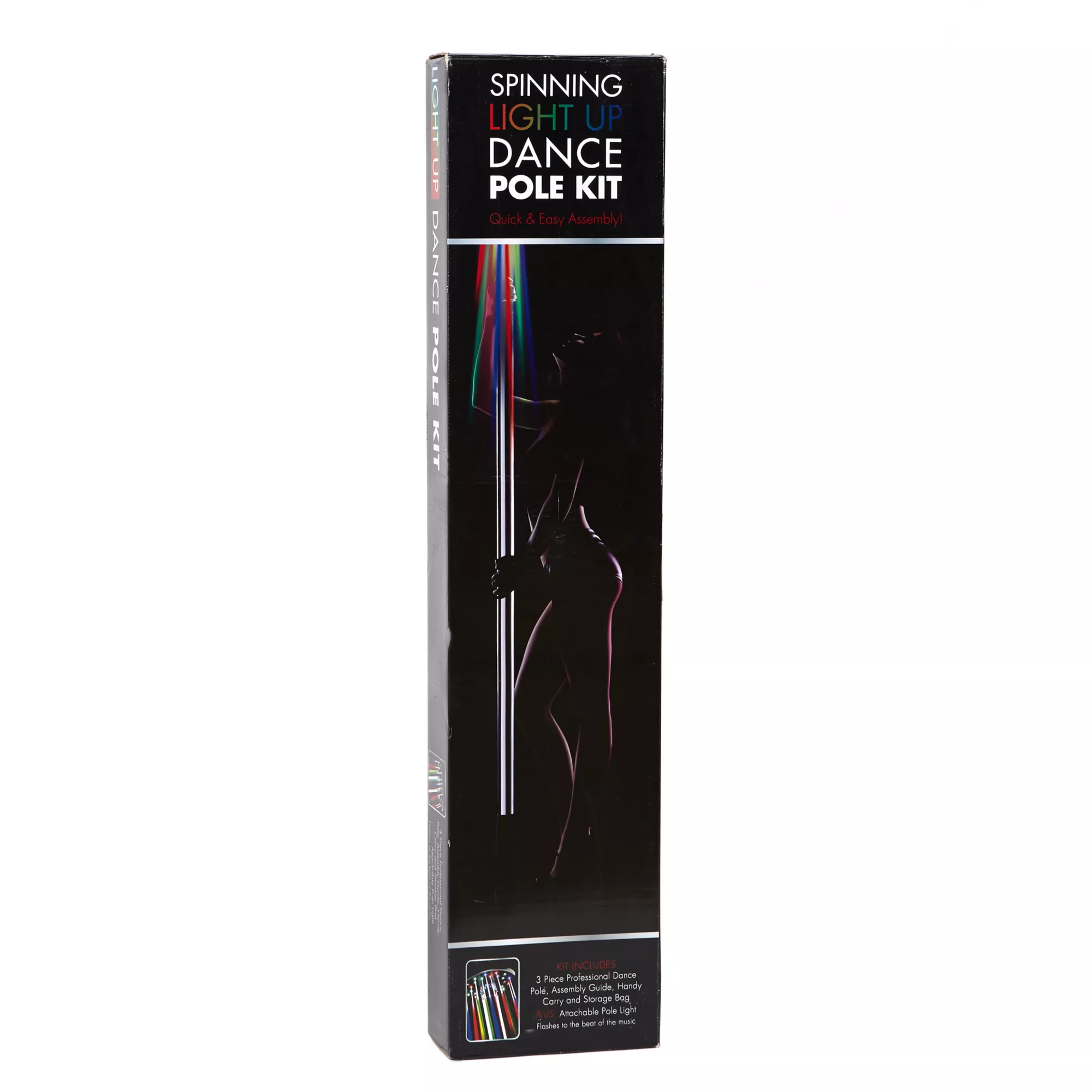 Spinning LED Light-Up Stripper Pole