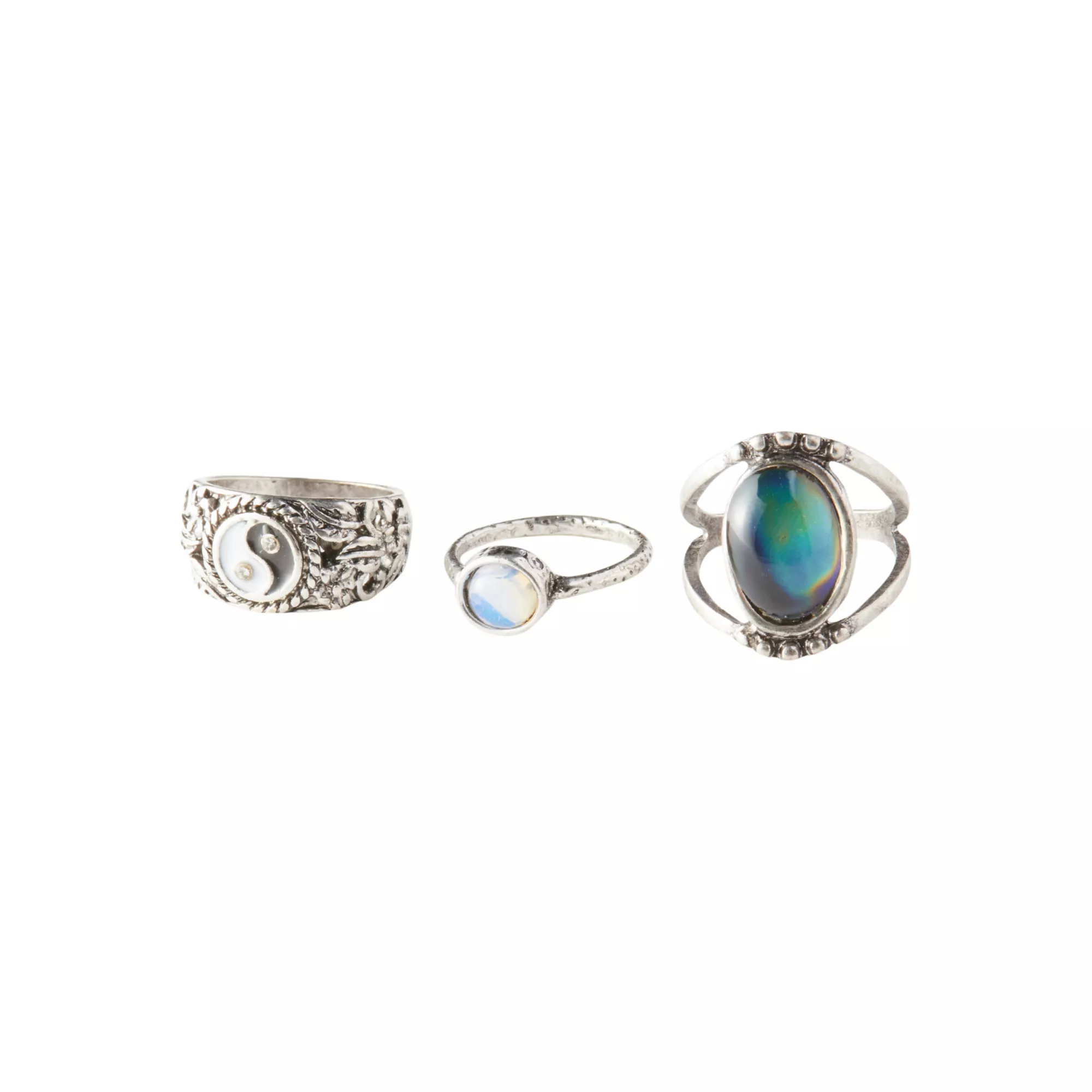 Yin Yang Moon Opal-Effect Ring 5 Pack at Spencer's