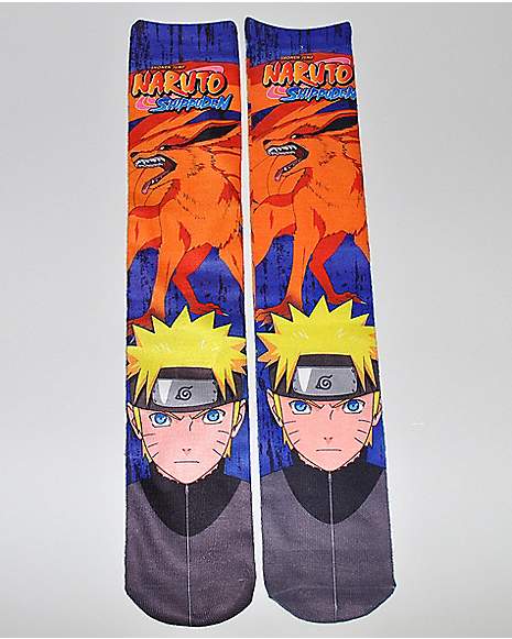 Sublimated Shippuden Naruto Knee High Socks - Spencer's