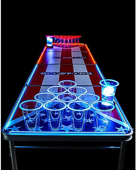 Nødvendig Lamme Smitsom sygdom Glowing Americana Beer Pong Table - 8 Ft - Spencer's