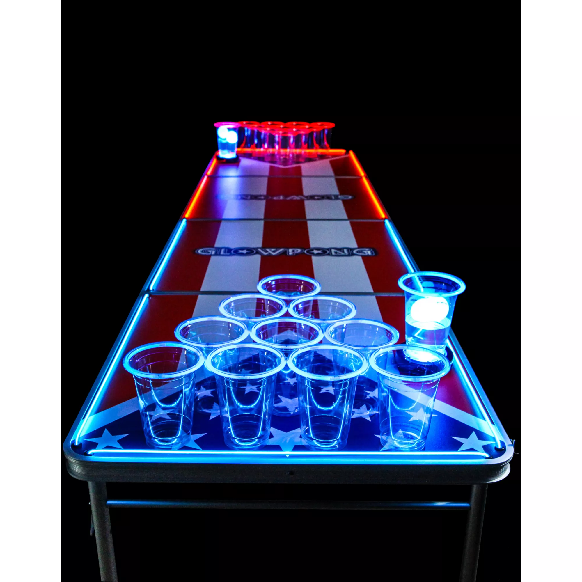 Glowing Americana Beer Pong Table - 8 Ft at Spencer's