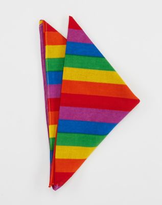 striped rainbow bandana