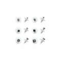 Black CZ Assorted Stud Earrings - 6 Pair at Spencer's