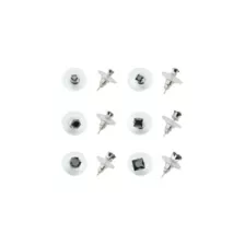 Black CZ Assorted Stud Earrings - 6 Pair at Spencer's