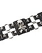 Skull Leather Cuff Bracelet