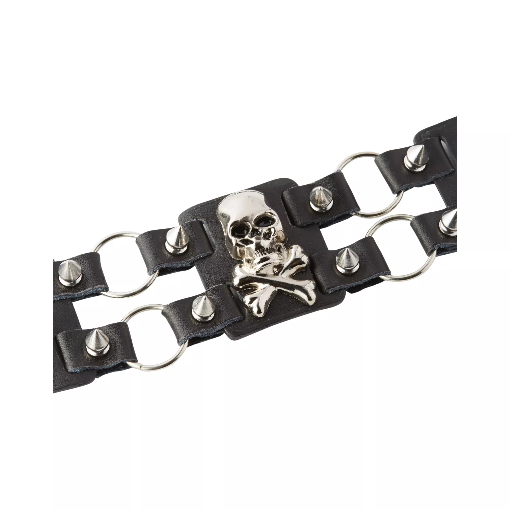 Skull Leather Cuff Bracelet
