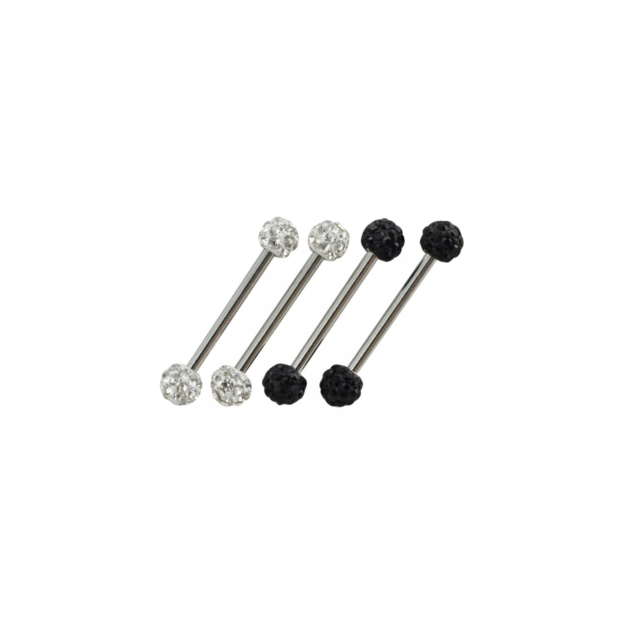 Multi-Pack CZ Nipple Barbells - 2 Pair