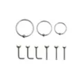Multi-Pack CZ Nose Rings - 9 Pack at Spencer's
