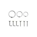 Multi-Pack CZ Nose Rings - 9 Pack at Spencer's