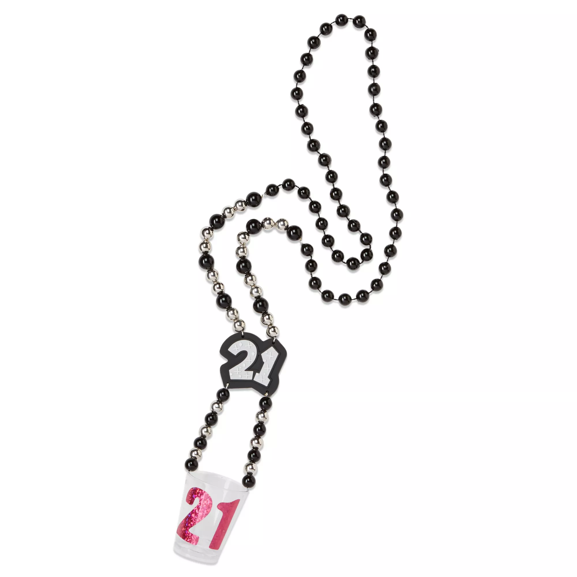 21st Birthday Beads Shot Glass Necklace at Spencer's