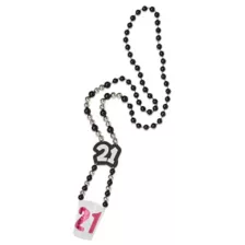 21st Birthday Beads Shot Glass Necklace at Spencer's