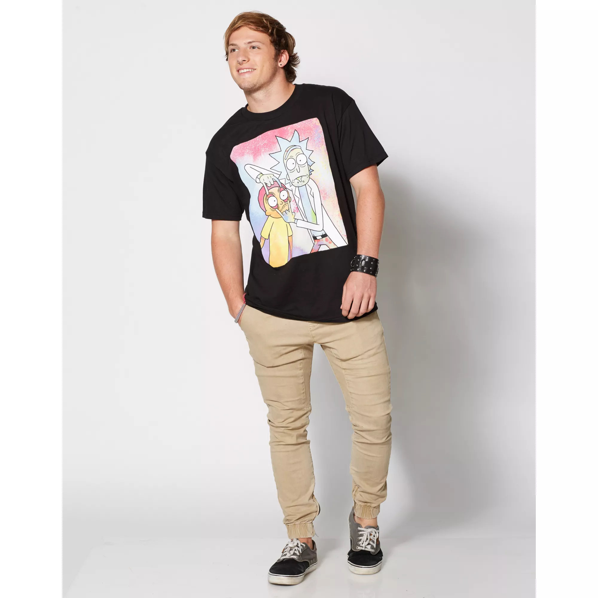 Neon Rick and Morty T Shirt at Spencer's