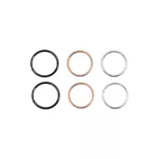 Multi-Pack Multi-Color Seamless Nose Rings 6 Pack - 20 Gauge at Spencer's