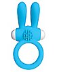 Silicone Rabbit Cock Ring - Blue