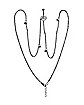 Heart Body Chain Belly Ring - 14 Gauge