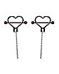 Red Heart Nipple Shield Chain - 14 Gauge