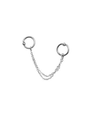 Chained Industrial Captive Rings - 14 Gauge