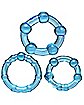 Extended Play Cock Ring Set 3 Pack Blue - Arouz'd