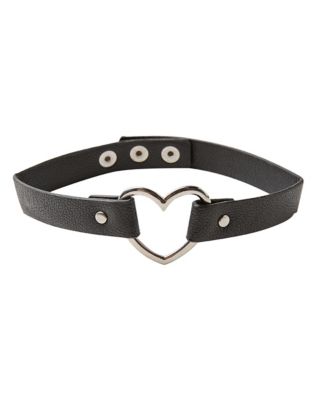 Faux Heart Choker Necklace Spencer's
