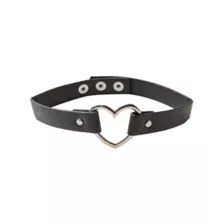 Faux Leather Heart Choker Necklace at Spencer's