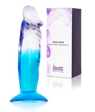 Two-Tone Suction-Cup Dildo 6.5 Inch Blue - Hott Love