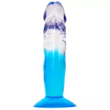 Two-Tone Suction-Cup Dildo 6.5 Inch Blue - Hott Love at Spencer's