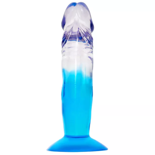 Two-Tone Suction-Cup Dildo 6.5 Inch Blue - Hott Love at Spencer's