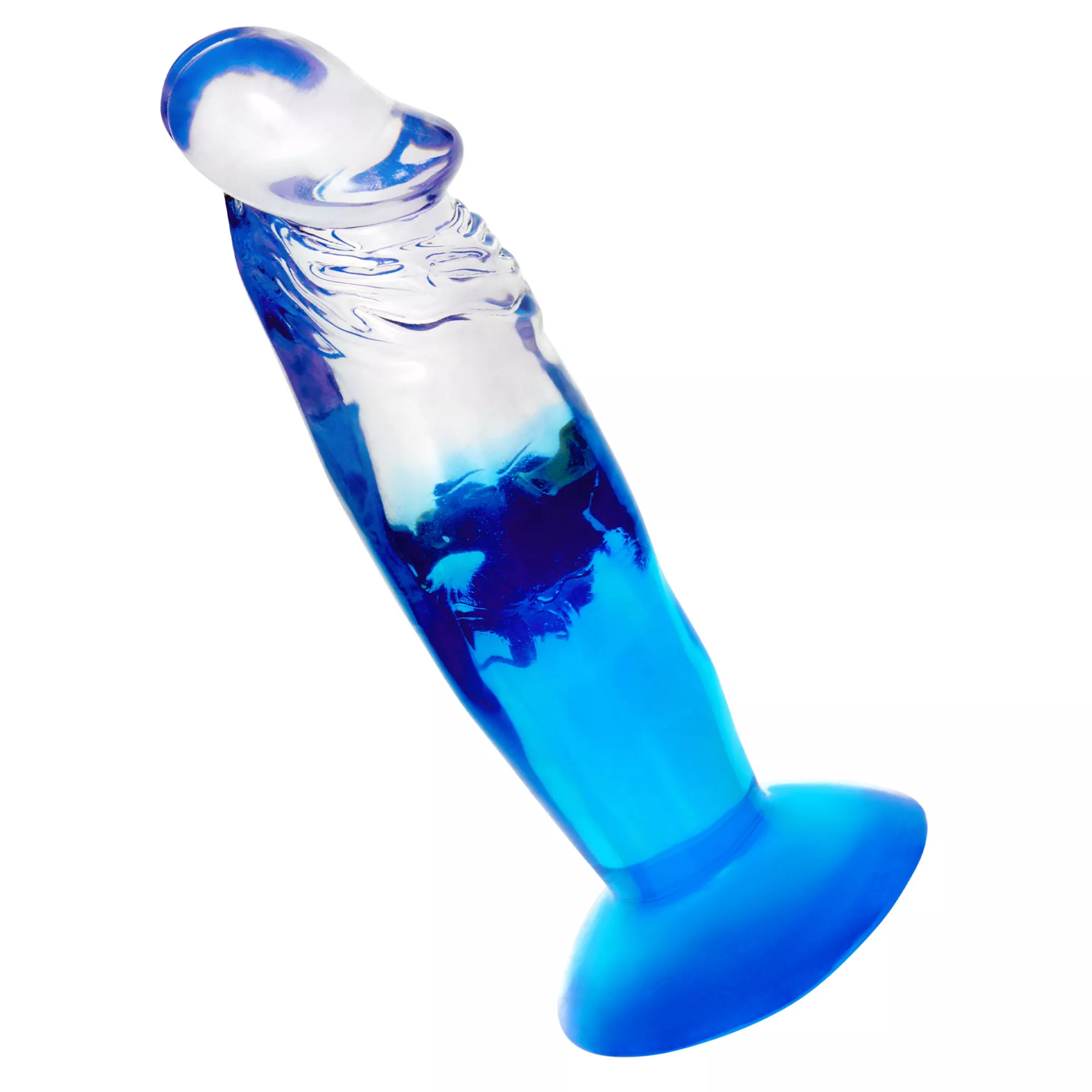 Two-Tone Suction-Cup Dildo 6.5 Inch Blue - Hott Love at Spencer's