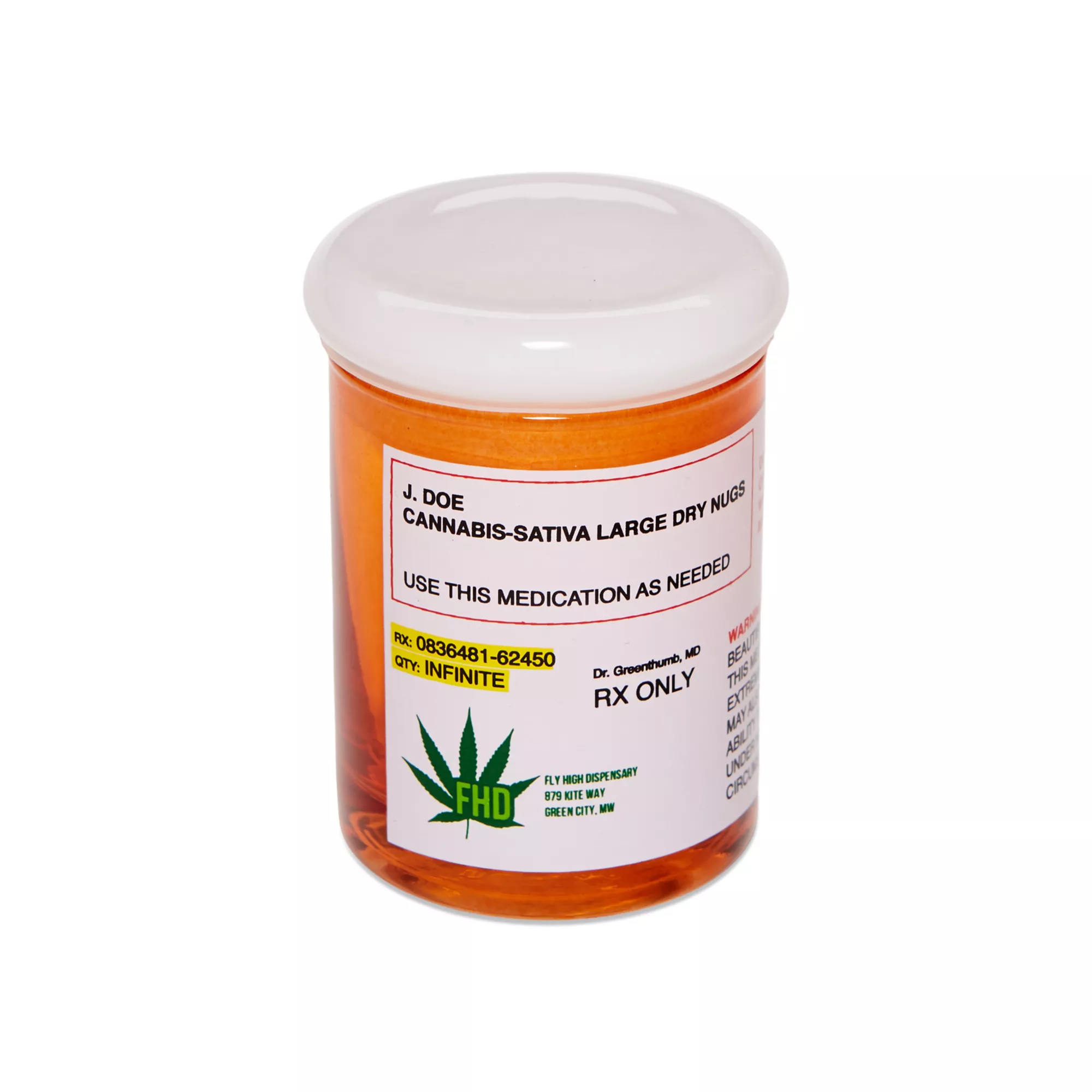 Prescription Weed Leaf Stash Jar - 3 oz. at Spencer's