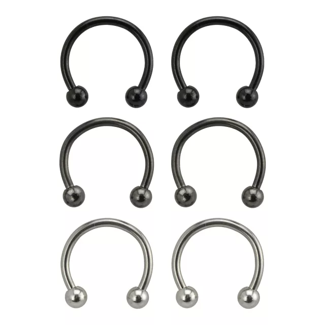 Horseshoe Rings - 6 Pack at Spencer's