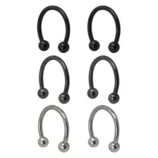 Horseshoe Rings - 6 Pack at Spencer's