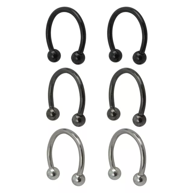 Horseshoe Rings - 6 Pack at Spencer's