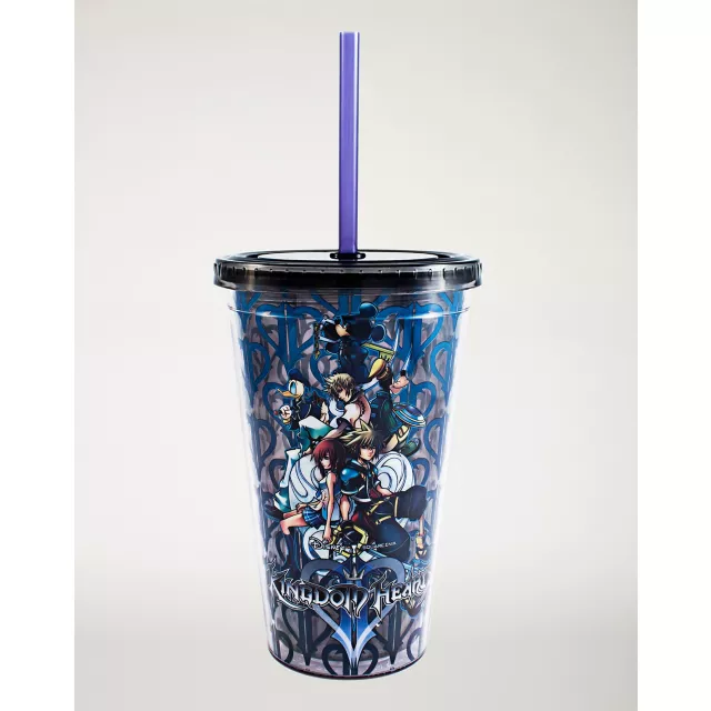 Kingdom Hearts Cup with Straw and Ice Cubes - 16 oz at Spencer's