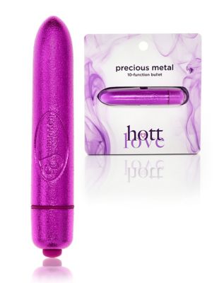 Precious Metal 10-Function Waterproof Bullet Vibrator 4 Inch Purple - Hott  Love
