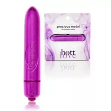 Precious Metal 10-Function Waterproof Bullet Vibrator 4 Inch Purple - Hott Love at Spencer's