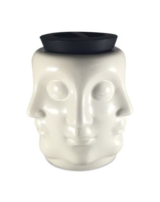 Buddha faces storage jar