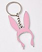 Bunny Hat Louise Keychain - Bob&#39;s Burgers - Spencer&#39;s
