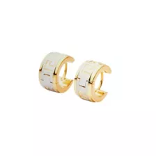Gold Greek Huggie Earrings at Spencer's