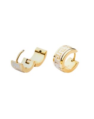 Gold Greek Huggie Earrings
