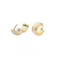 Gold Greek Huggie Earrings at Spencer's