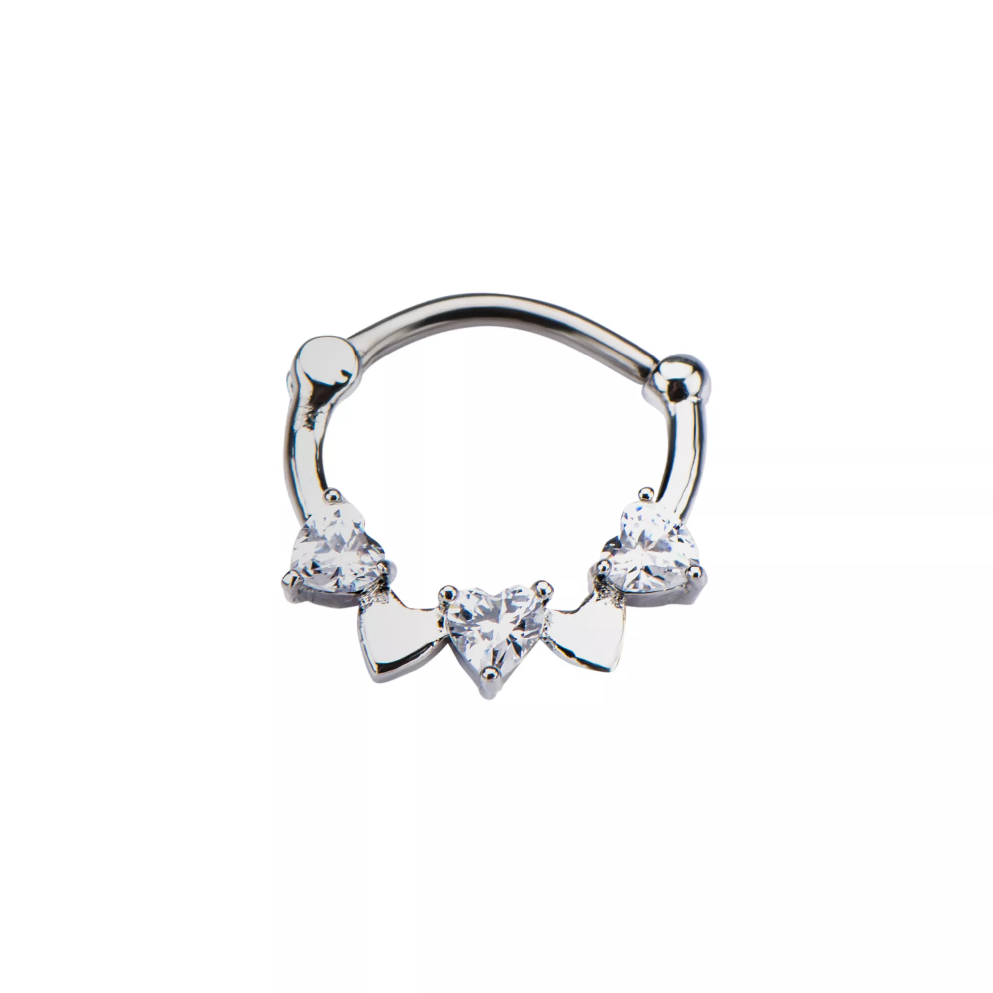 CZ Clicker Septum Ring - 16 Gauge at Spencer's