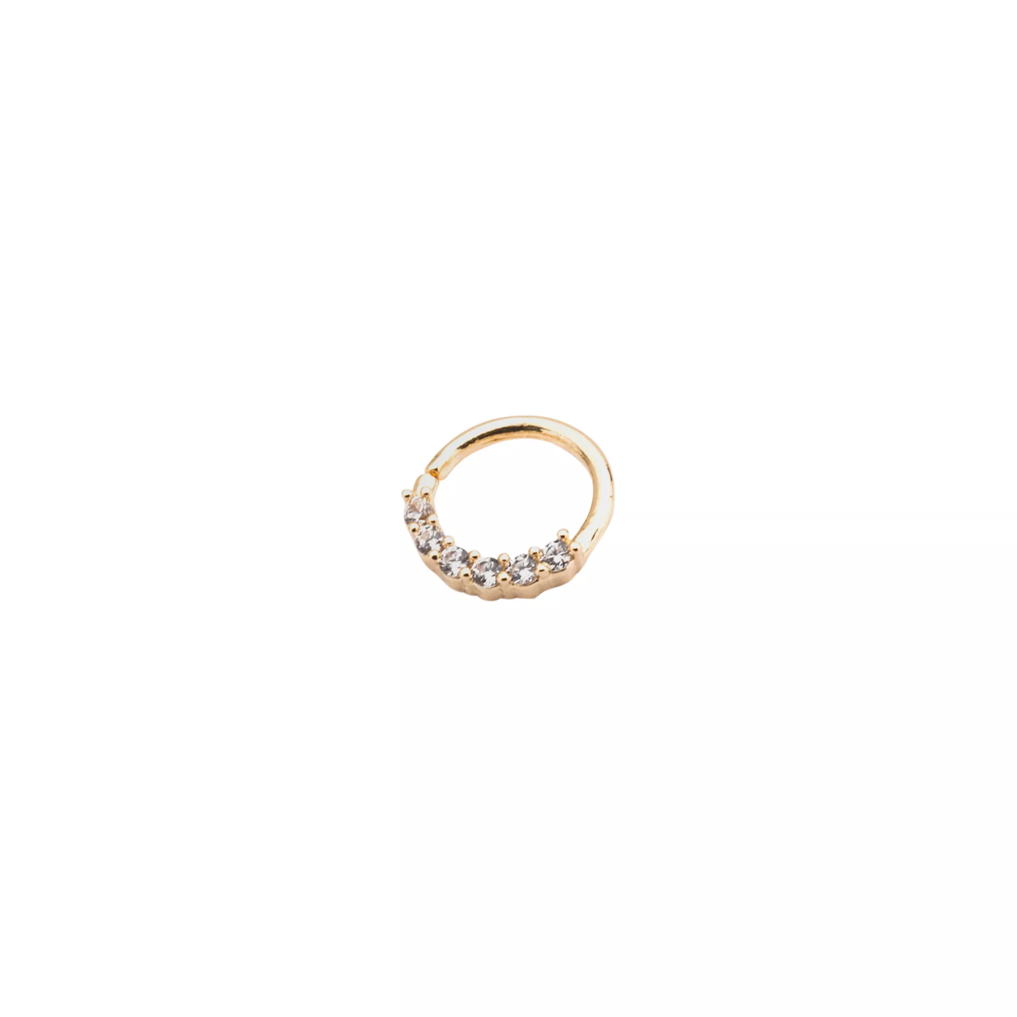 CZ Seamless Septum Ring - 16 Gauge