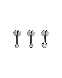 labret rings pack lip gauge jewelry multi