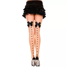 Dot Bow Thigh High Stockings at Spencer's